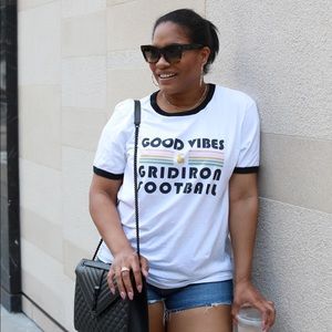 Good Vibes and Gridiron Football Tee